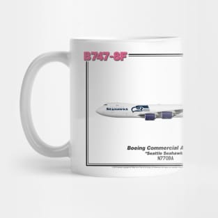 Boeing B747-8F - Boeing "Seattle Seahawks" (Art Print) Mug